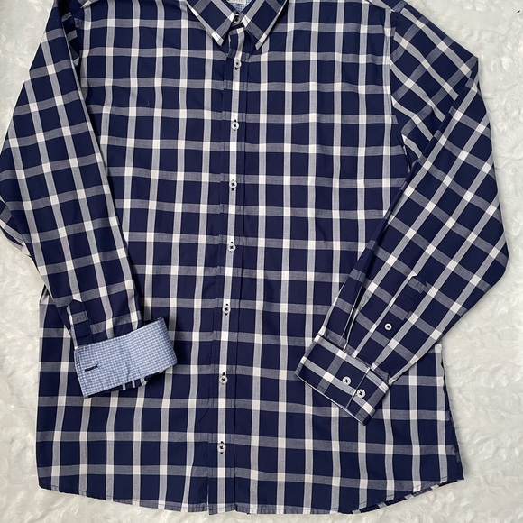 Nick Graham Blue Plaid Button Up Shirt - Picture 2 of 9